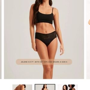 Saalt Leakproof Lace Hipster |Small |Black | NWT